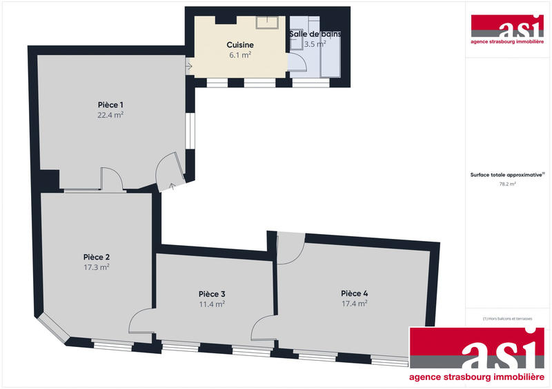 Appartement - 78 m² - 4 pièces