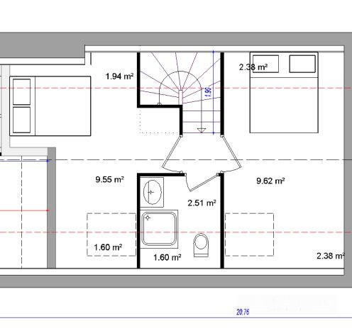 Appartement - 71 m² - 1 pièce