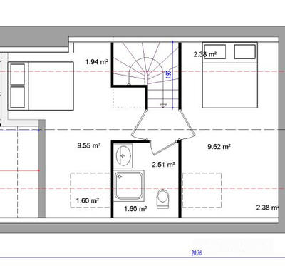 Appartement - 71 m² - 1 pièce