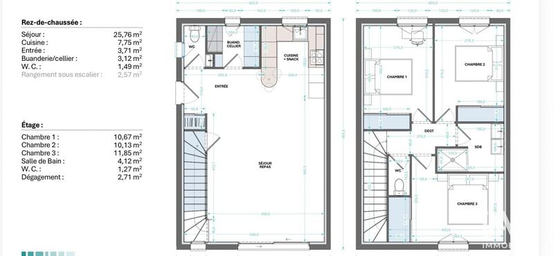 Maison - 84 m² - 4 pièces