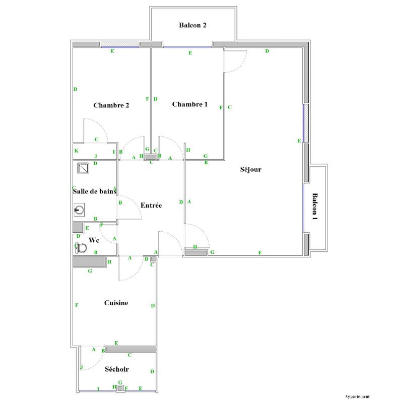 Appartement - 70 m² - 3 pièces