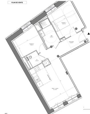 Appartement - 60 m² - 3 pièces