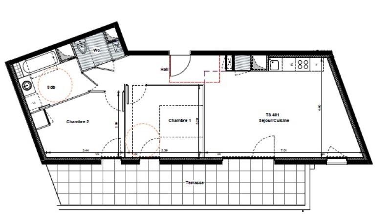 Appartement - 62 m² - 3 pièces
