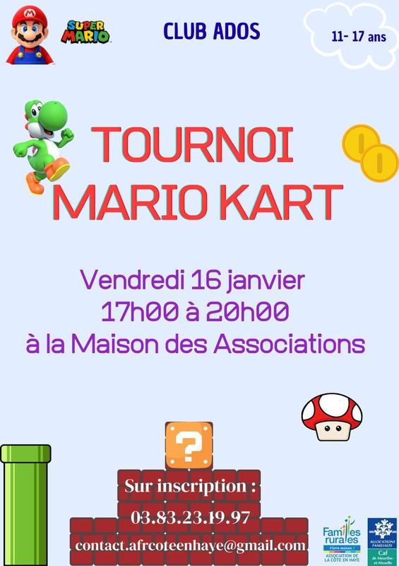 Tournoi Mario Kart - Club ados
