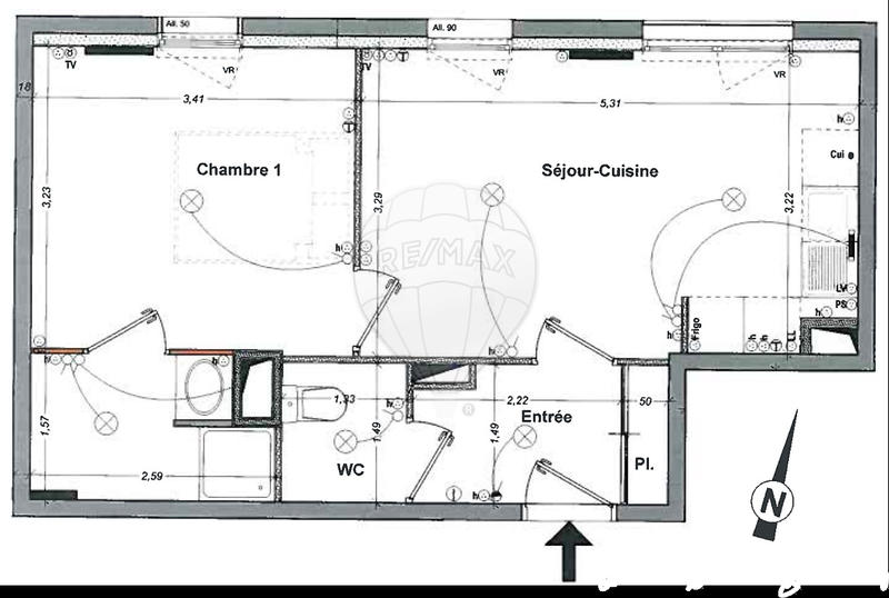 Appartement - 38 m² - 2 pièces