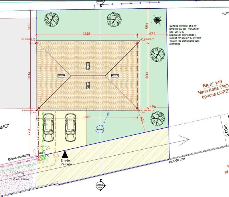 Terrain constructible - 563 m²