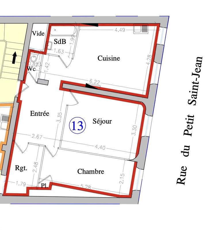 Appartement - 64 m² - 3 pièces