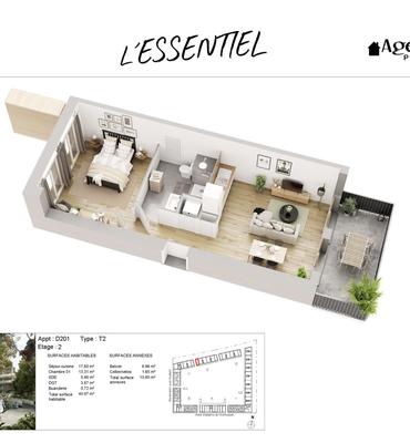 Appartement - 41 m² - 2 pièces