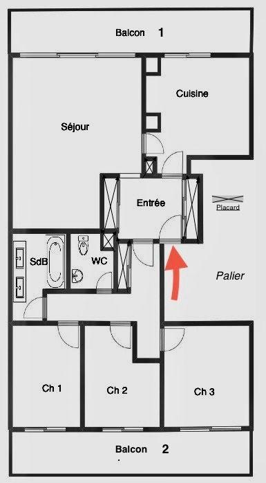 Appartement - 92 m² - 4 pièces