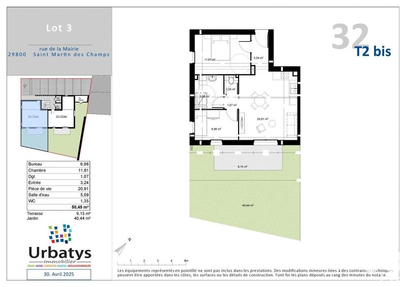 Appartement - 50 m² - 3 pièces