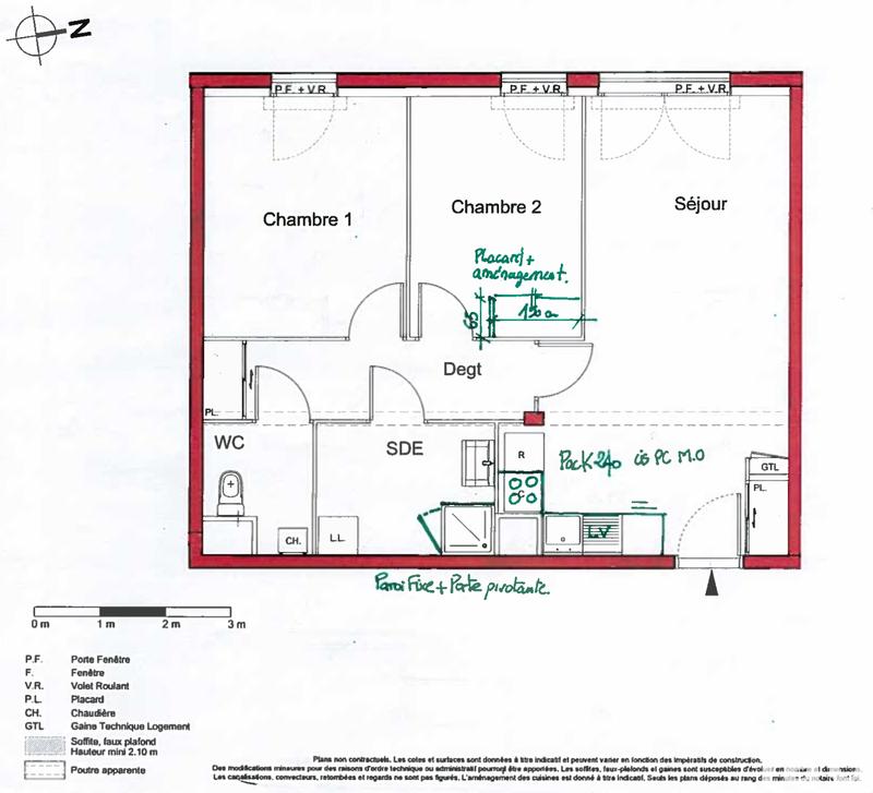 Appartement - 61 m² - 3 pièces