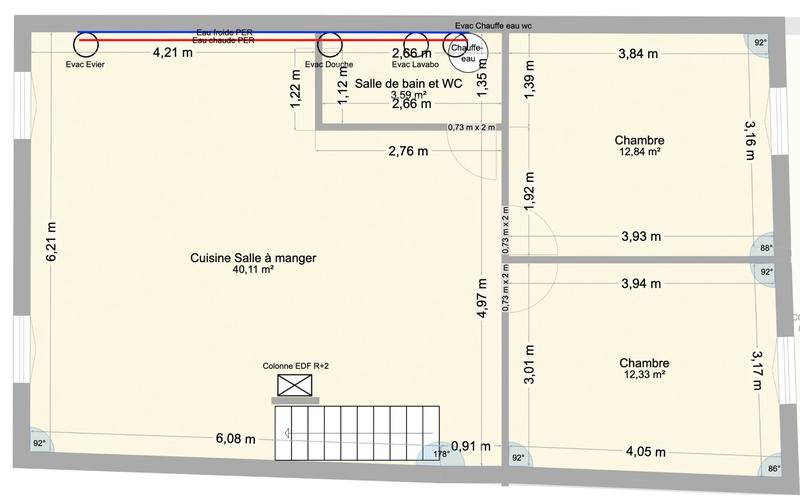 Appartement - 69 m² - 3 pièces