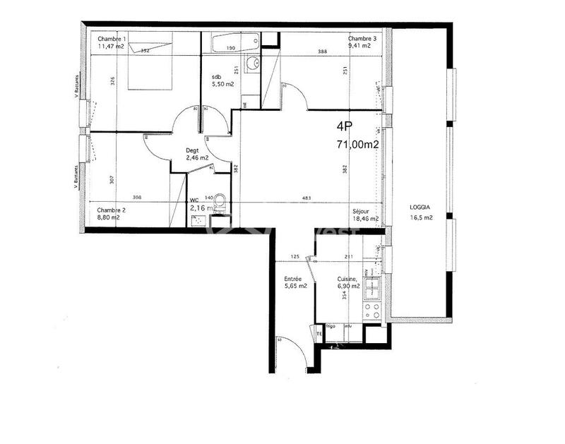 Appartement - 71 m² - 4 pièces