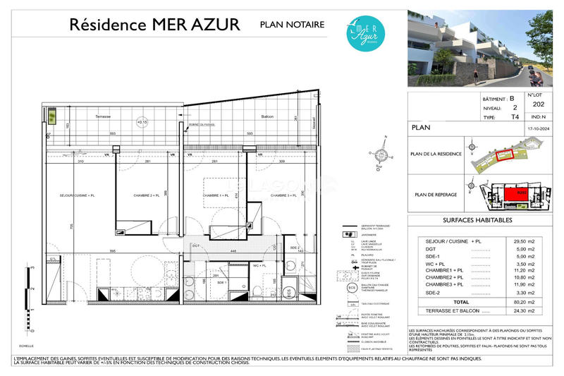 Appartement - 80 m² - 4 pièces