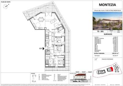 Appartement - 108 m² - 5 pièces