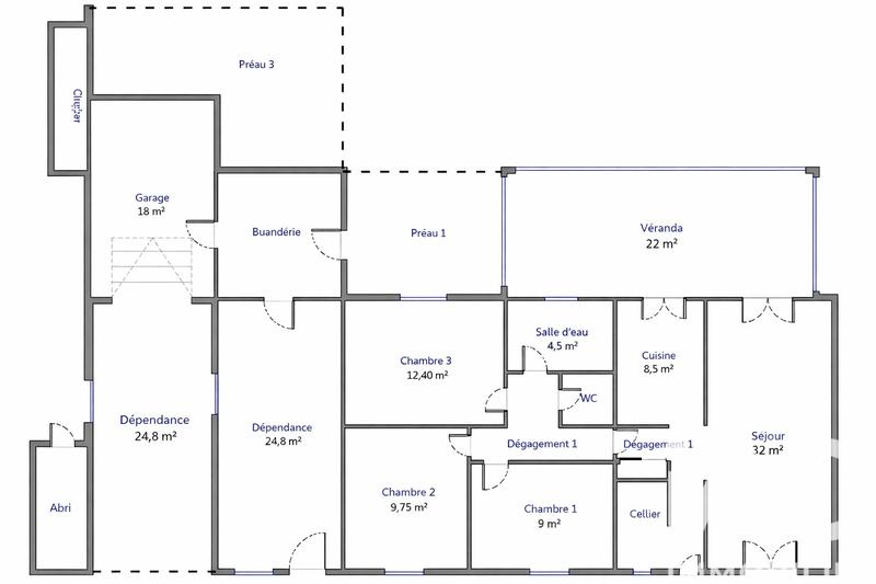 Maison - 92 m² - 4 pièces