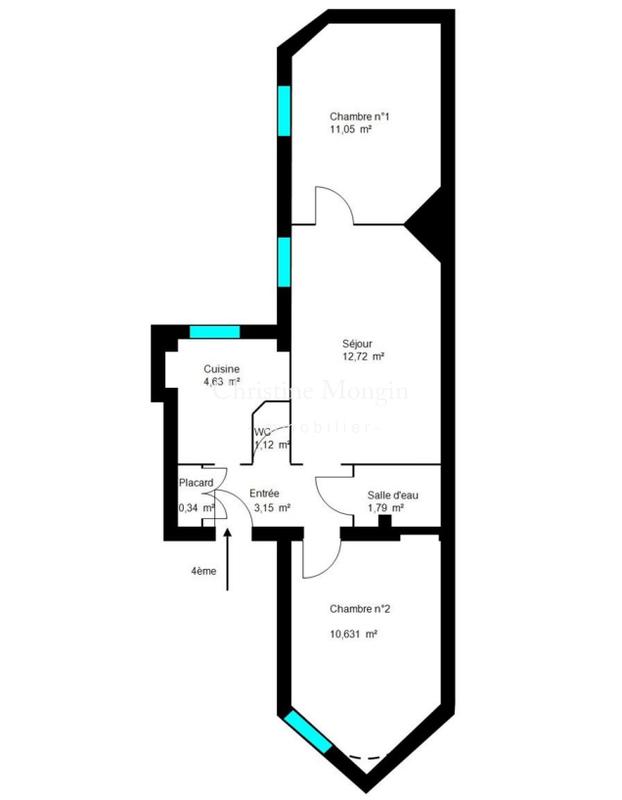 Appartement - 45 m² - 3 pièces