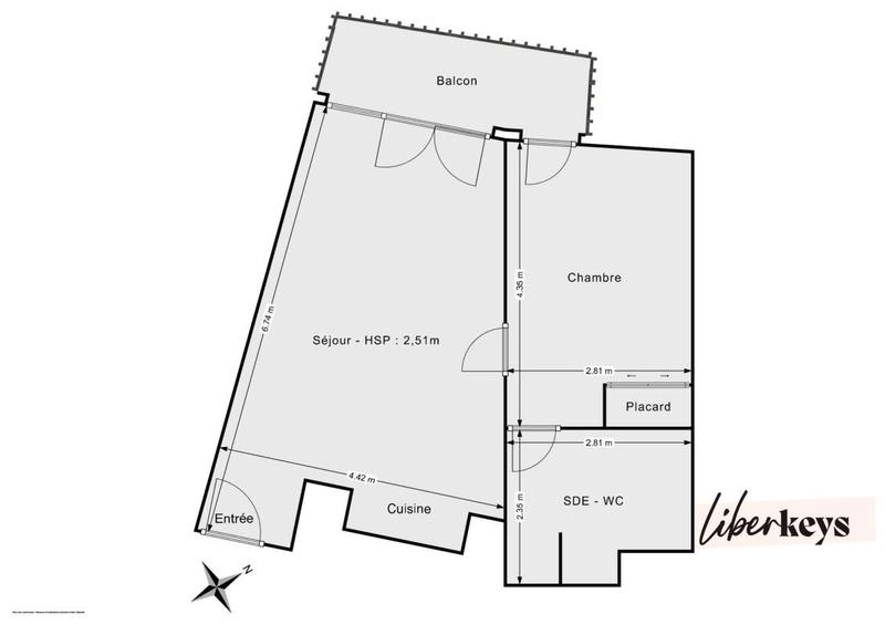 Appartement - 41 m² - 2 pièces