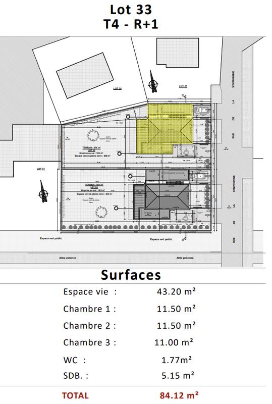 Appartement - 84 m² - 4 pièces