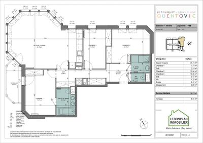 Appartement - 99 m² - 4 pièces