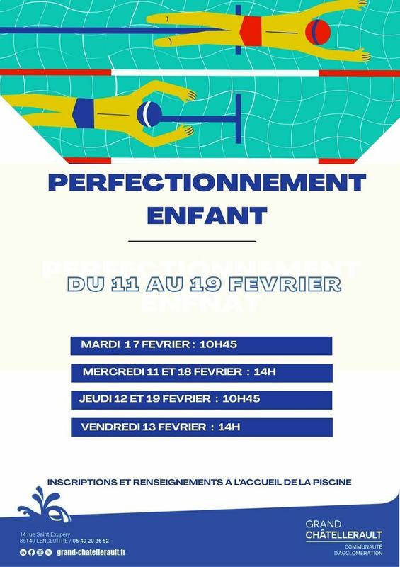 Perfectionnement enfant à la piscine de lencloitre