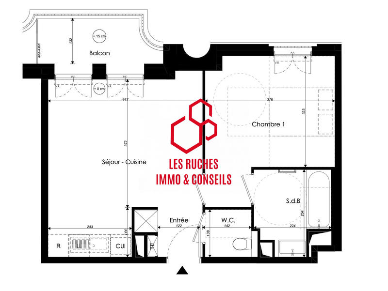 Appartement - 43 m² - 2 pièces