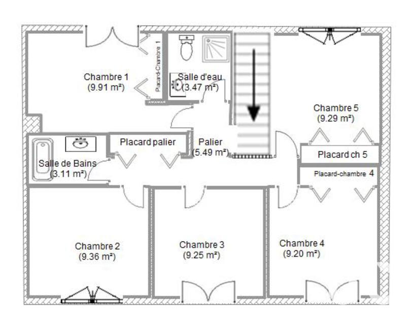 Maison - 129 m² - 8 pièces