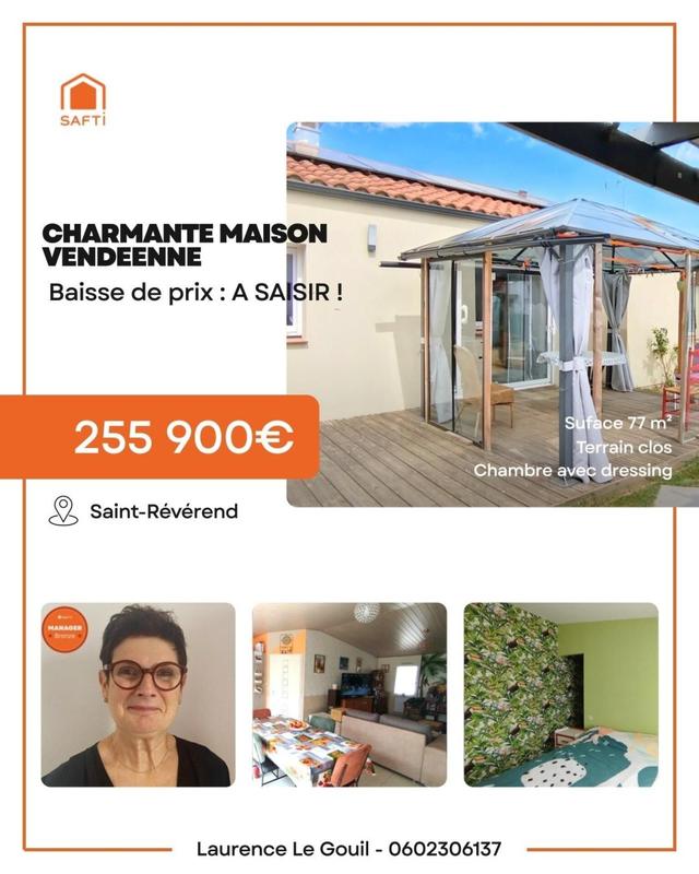 Maison - 77 m² - 3 pièces