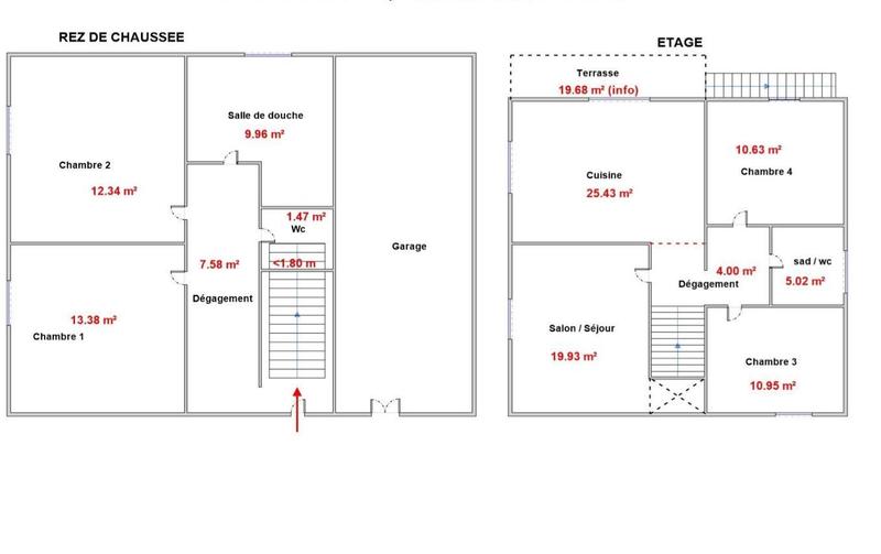 Maison - 120 m² - 5 pièces
