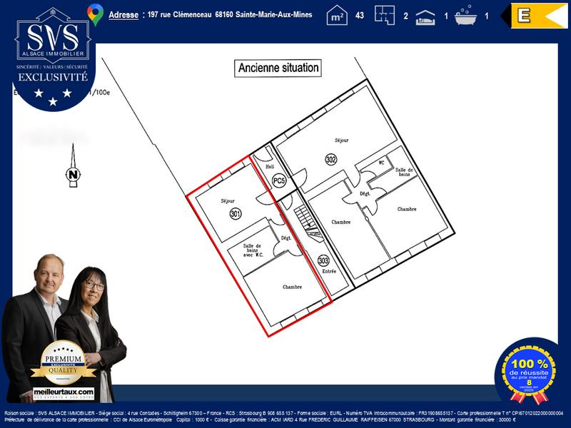 Appartement - 63 m² - 3 pièces