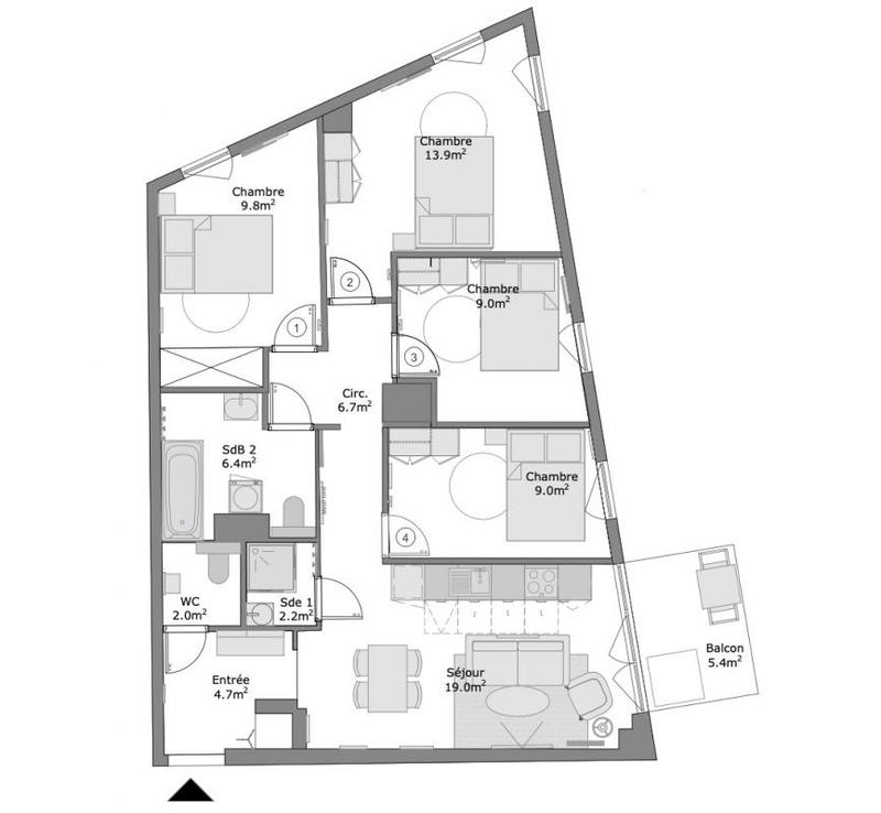 Appartement - 85 m²
