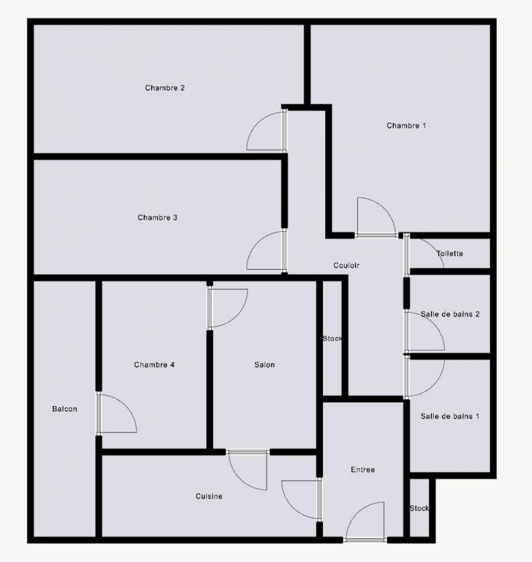 Chambre - 26 m² - 4 pièces