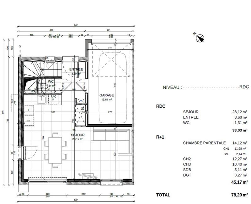 Maison - 78 m² - 4 pièces