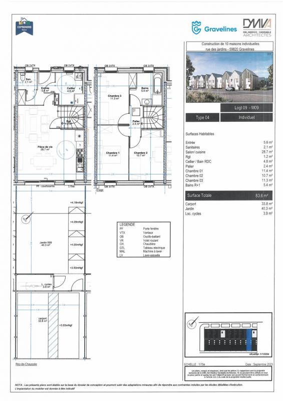 Maison - 84 m² - 4 pièces