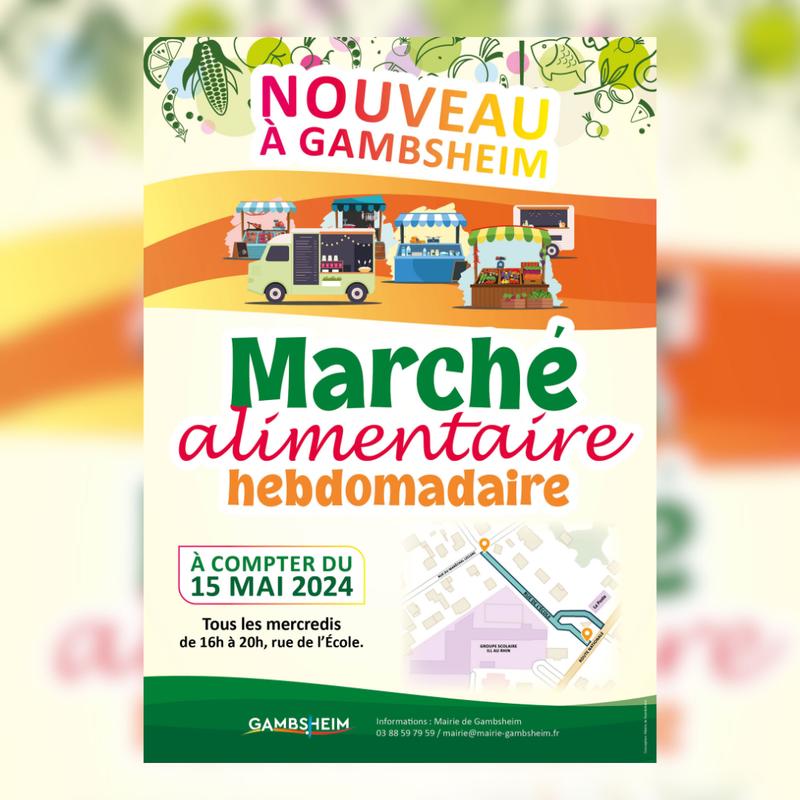 Marché alimentaire hebdomadaire de Gambsheim