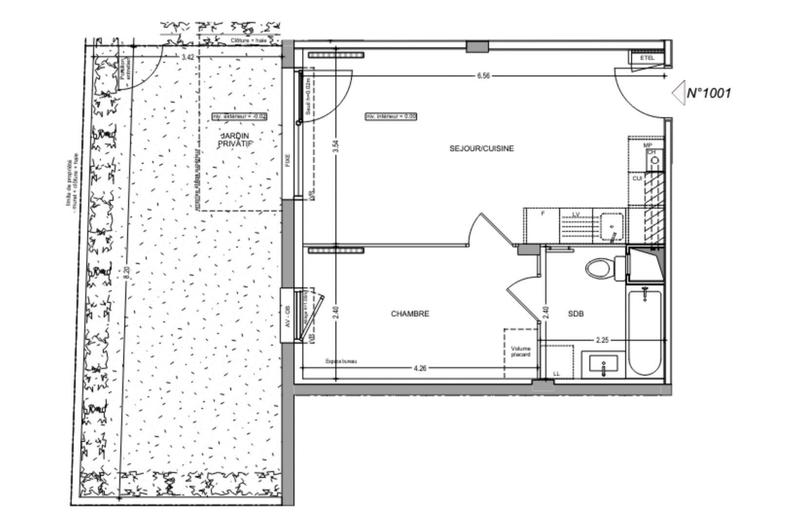 Appartement - 38 m² - 2 pièces