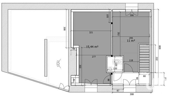Maison de ville - 72 m² - 3 pièces
