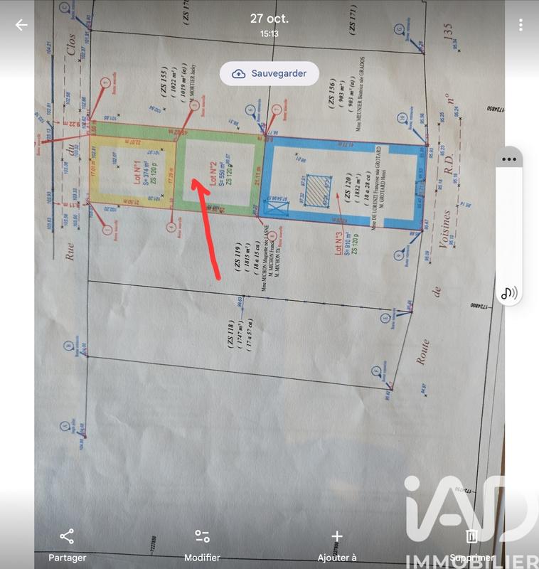 Terrain - 550 m²