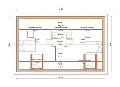 Maison - 93 m² - 4 pièces