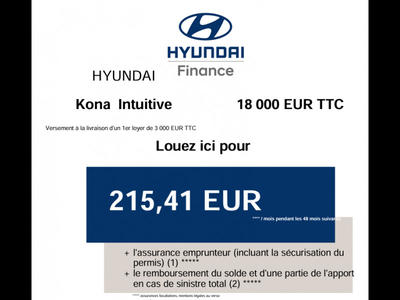 Hyundai Kona Electrique 39 kWh - 136 ch Intuitive