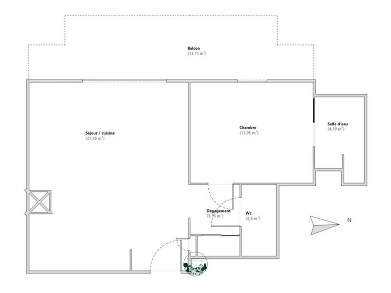 Appartement - 42 m² - 2 pièces