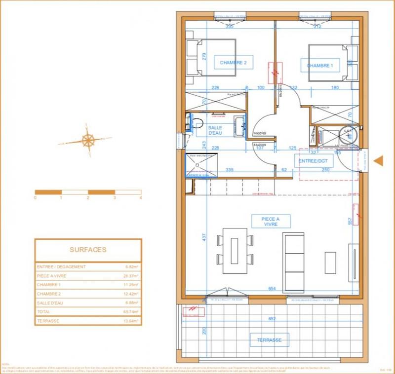 Appartement - 65 m² - 3 pièces
