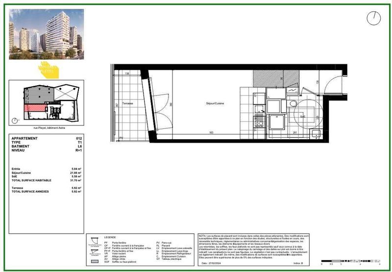 Appartement - 32 m² - 1 pièce