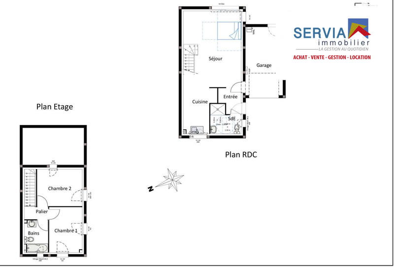 Maison - 70 m² - 3 pièces