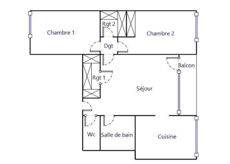 Appartement - 61 m² - 3 pièces