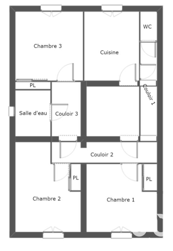 Appartement - 65 m² - 3 pièces