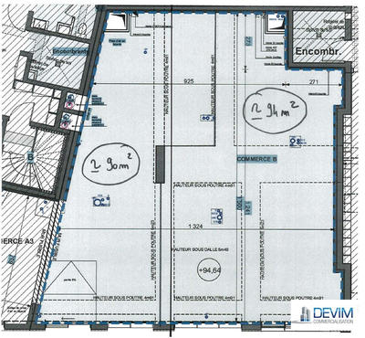 Local commercial - 94 m²