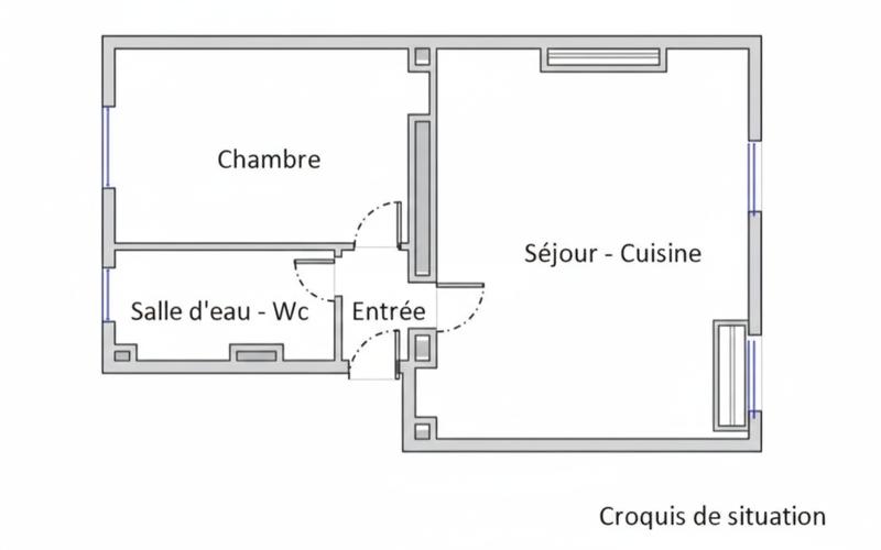 Appartement - 46 m² - 2 pièces