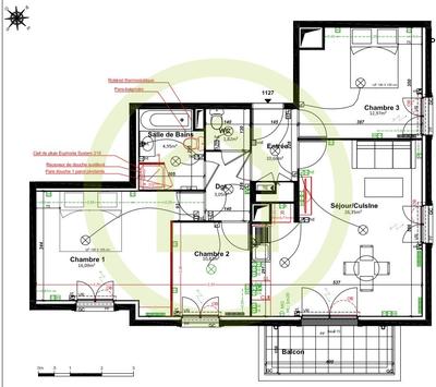 Appartement - 80 m² - 4 pièces