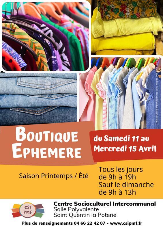 Vente de vêtements de seconde main